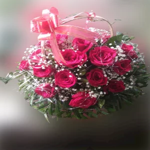 Red Rose Basket