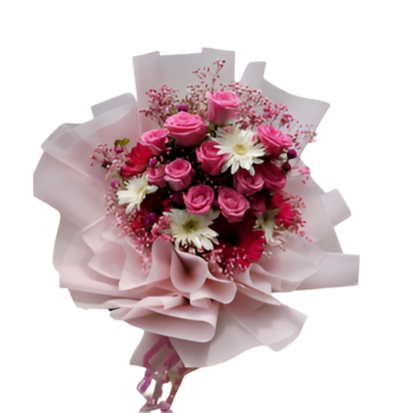 Dashing Pink Roses Bouquet